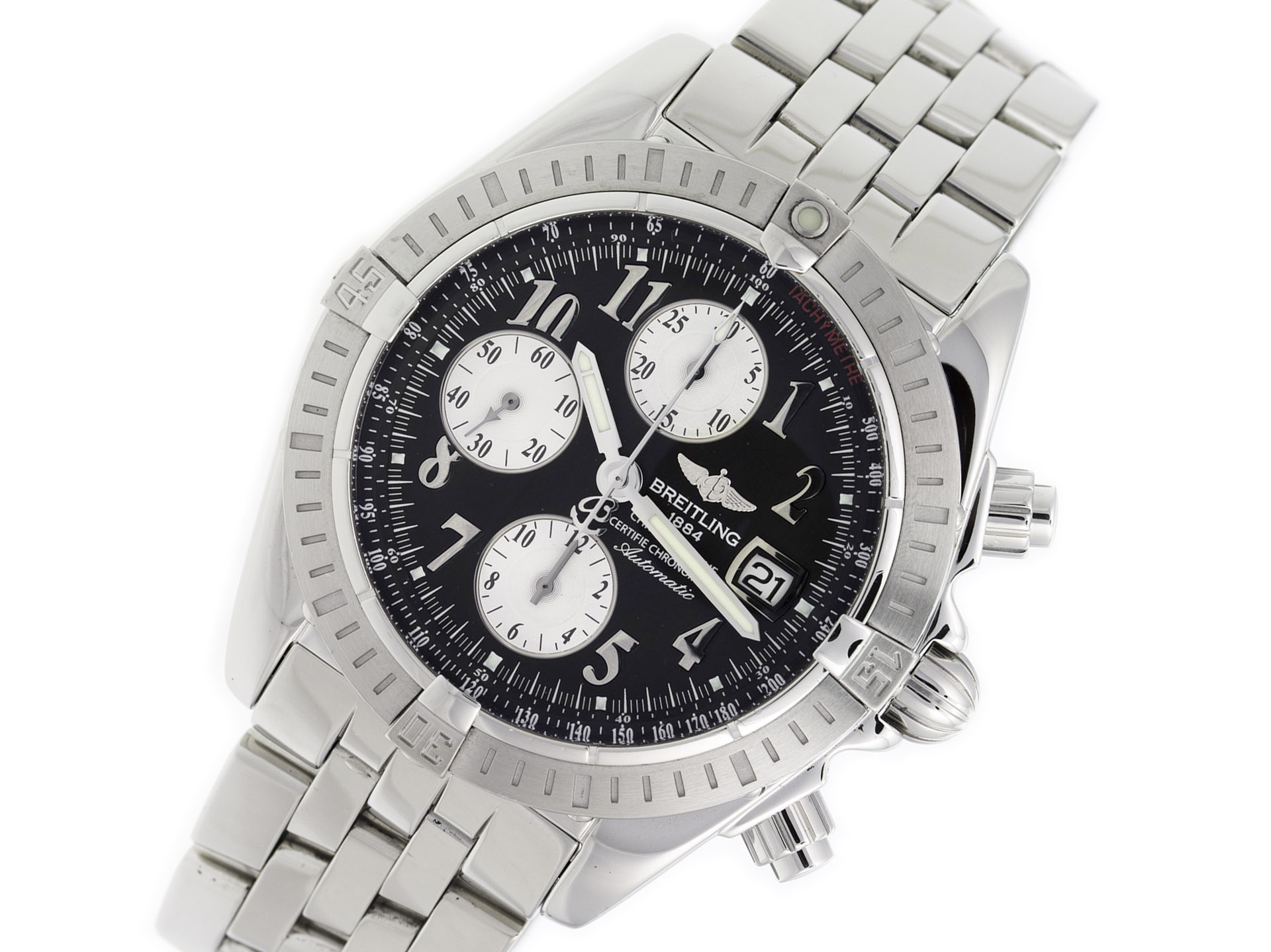 Breitling - A1335611-B719 - Evolution 44mm - SS - Blk Dial - Pilot Brclt - 6803 - 01