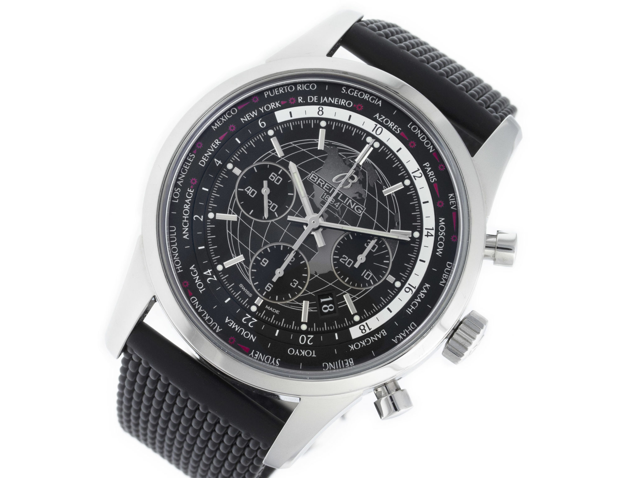 Breitling Transocean Unitime AB0510U4/BE84 (Rubber Strap)