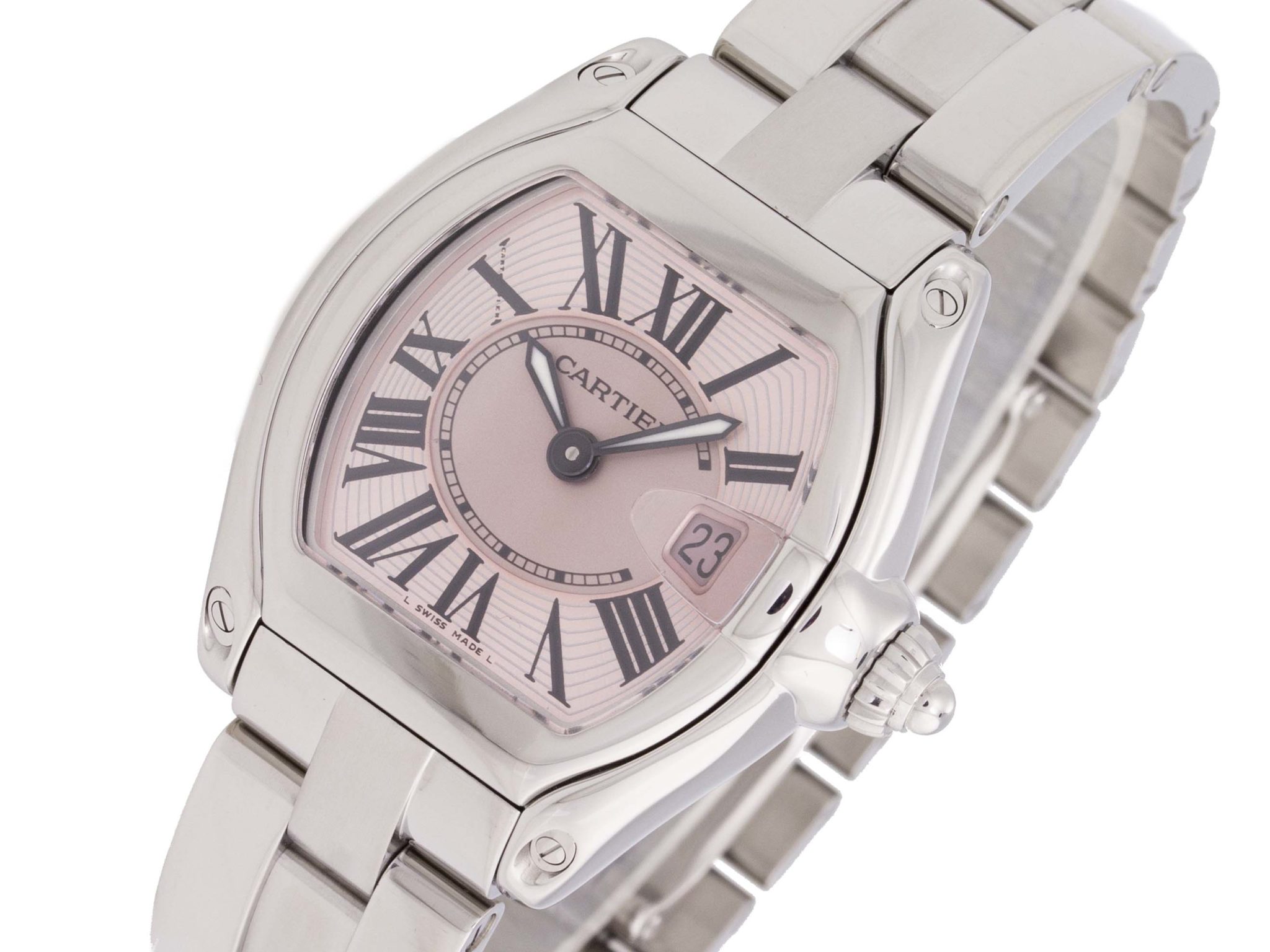 Cartier - W62017V3 - Roadster - SS - Pink Dial - SS Brclt - 82BB - 02