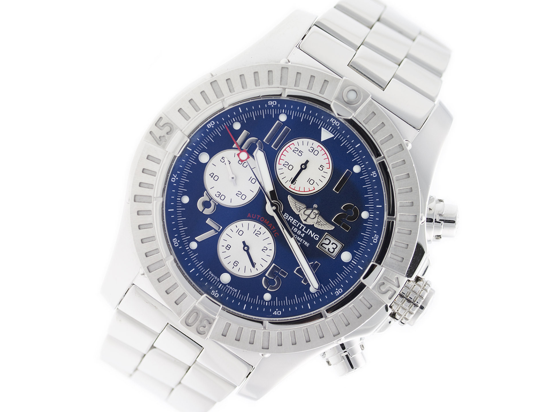 Breitling - A1337011-C792 - Super Avenger - SS - Blue Arabic Dial - Pro2 Brclt (1)