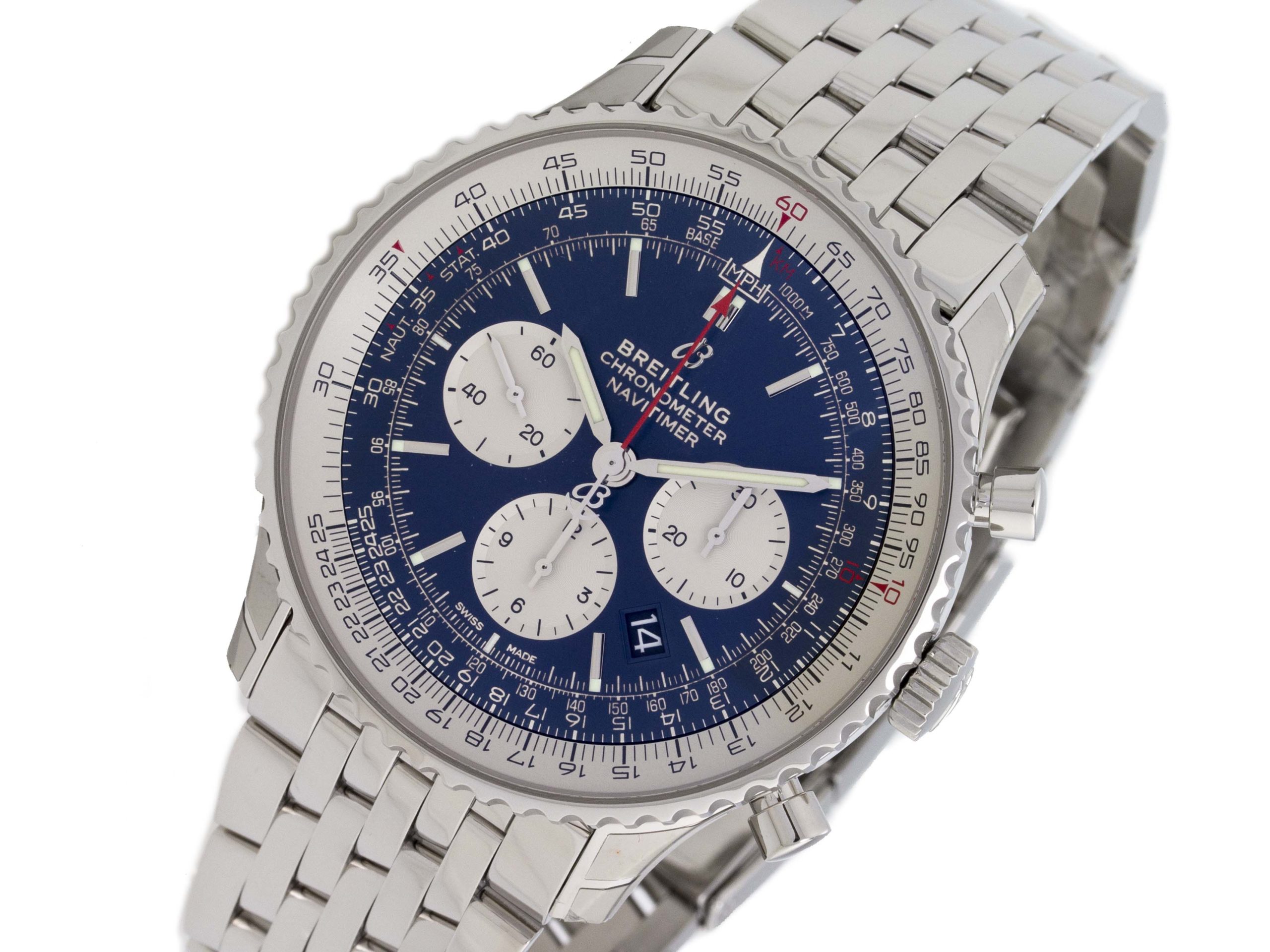 Breitling - AB0127211-C1A1 - Navitimer 1 - SS - Blue Dial - SS Brclt - 5805 - 02