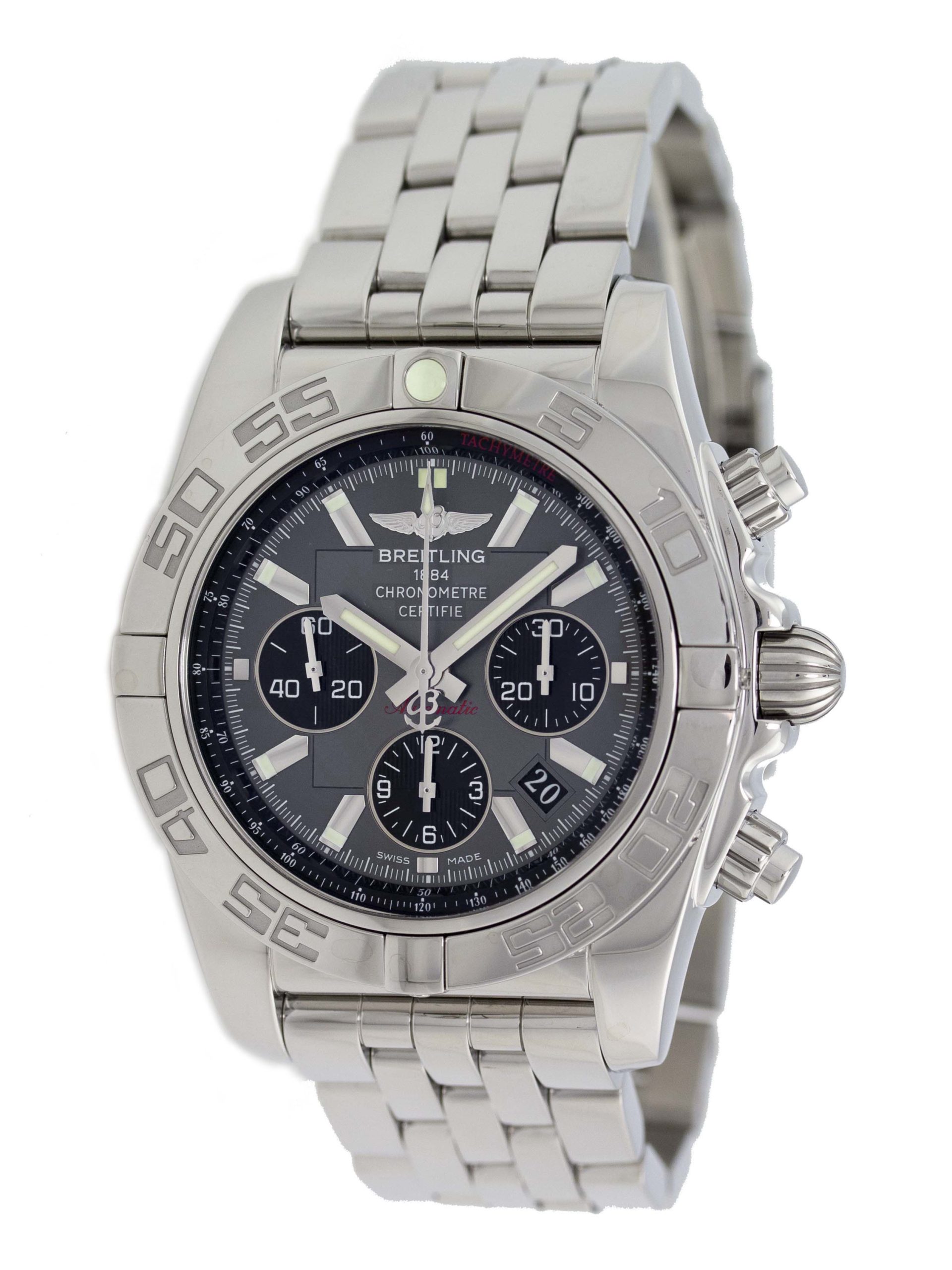 Breitling - AB0110 - Chronomat 44 B01 - SS - Grey Dial - Pilot Brclt - 6088 - 01