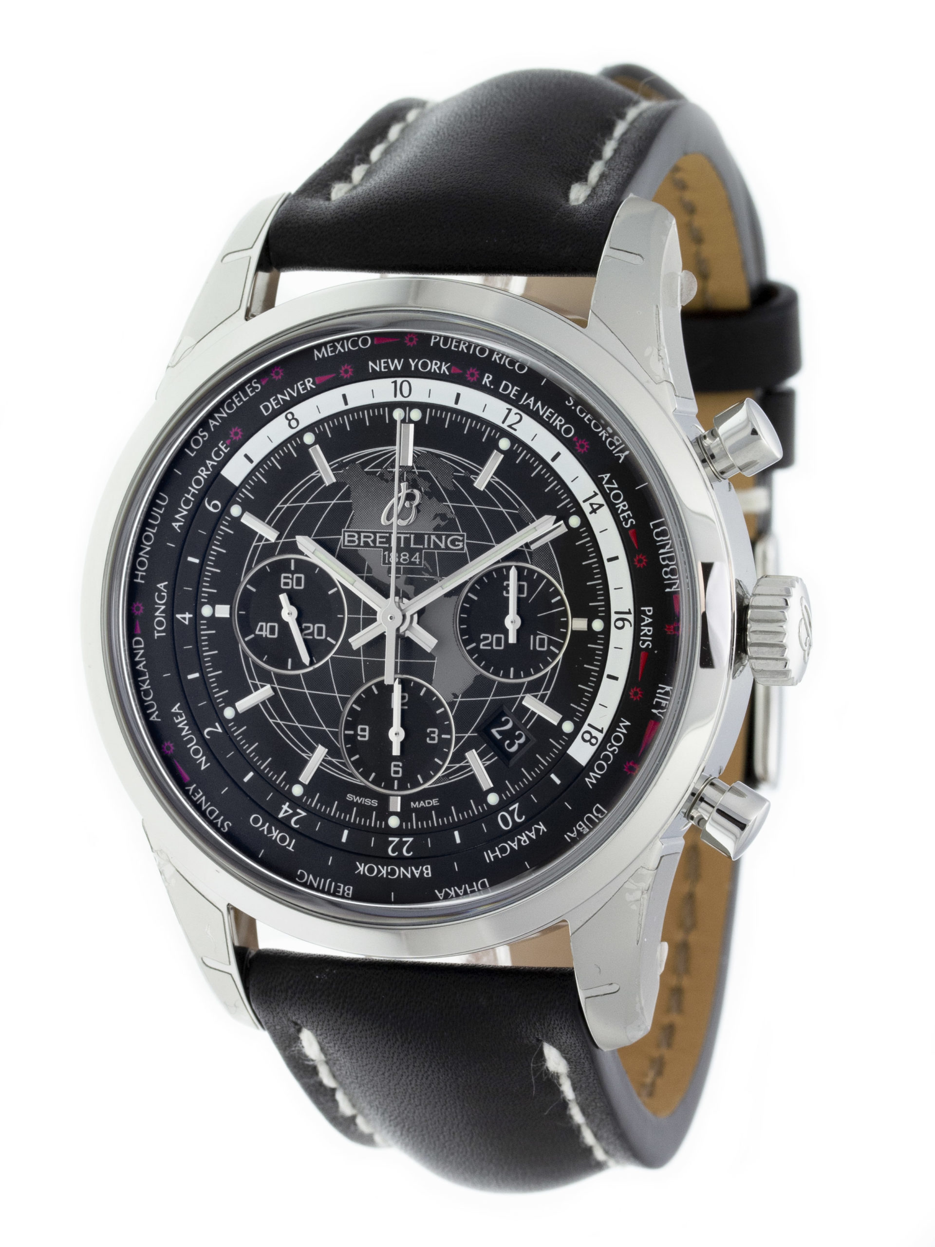 Breitling Transocean Unitime AB0510U4/BE84 (Leather Strap)