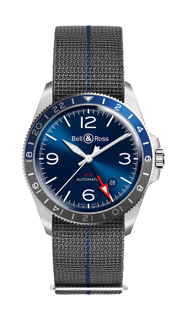 Bell & Ross BR V2-93 GMT Blue BRV293-BLU-ST/SF