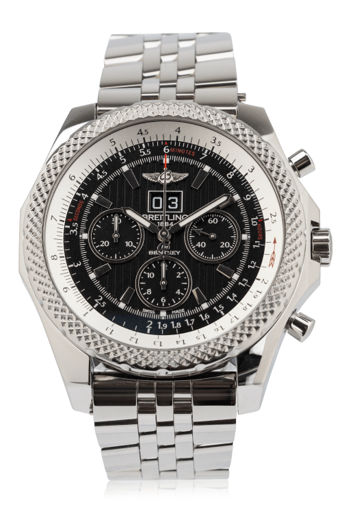 Breitling-Bentley-6.75-Speed---49mm-Stainless-Steel-Bidirectional-Stainless-Steel-Bexel---Royal-Ebony-Black-w-Three-Subdials-Date-On-12-Dial-Polished-Stainless-Steel-Bracelet-A4436412-BE17-1