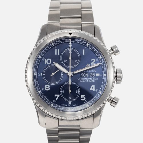 BREITLING-NAVITIMER8-CHRONOGRAPH-43-43MM-STAINLESS-STEEL-FLUTE-BEZEL-BLUE-ARABIC-DIAL-STAINLESS-STEEL-BRACELET-YES_YES-STYLE-A13314-SERIAL-2921163-1