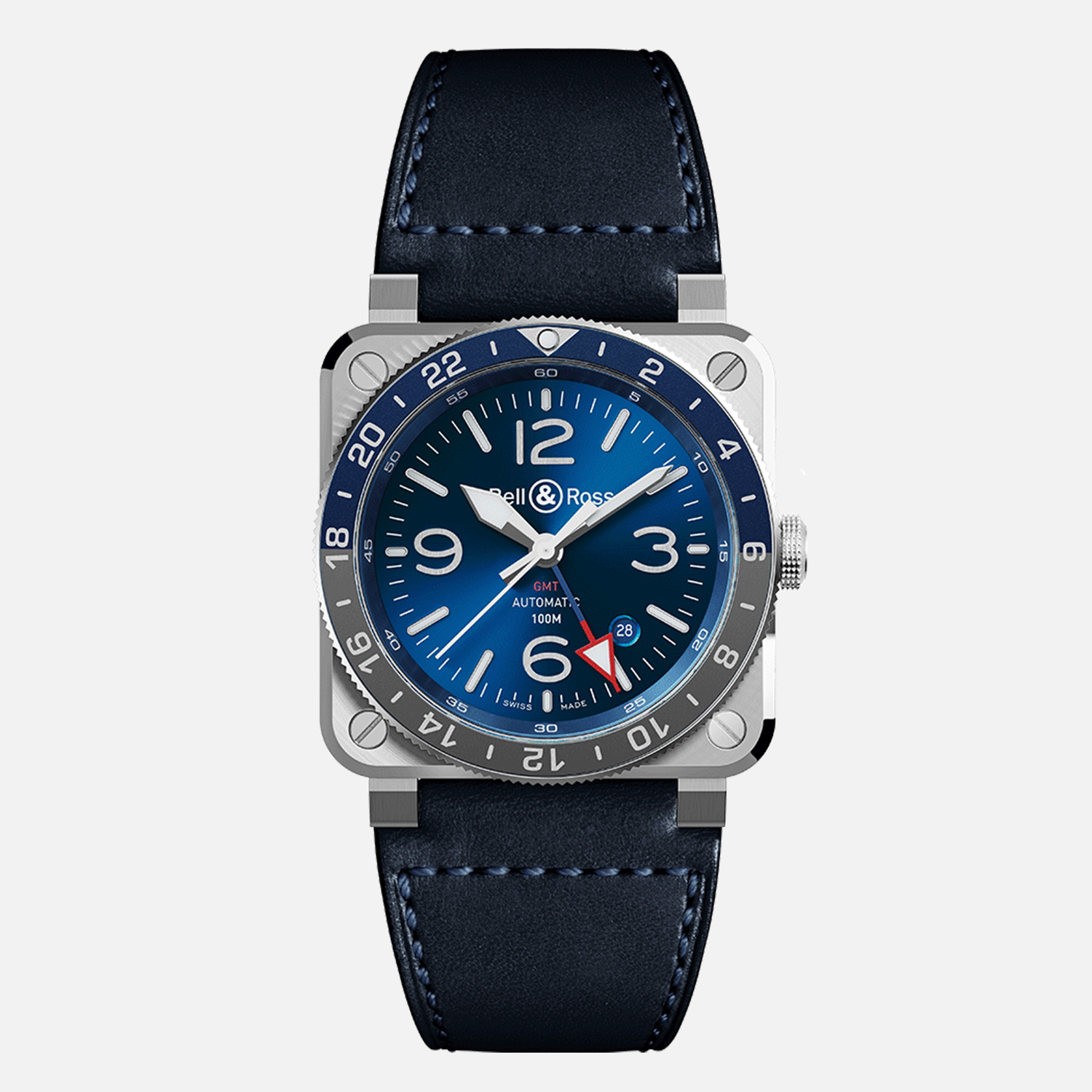 Bell & Ross BR 03-93 GMT Blue BR0393-BLU-ST/SCA