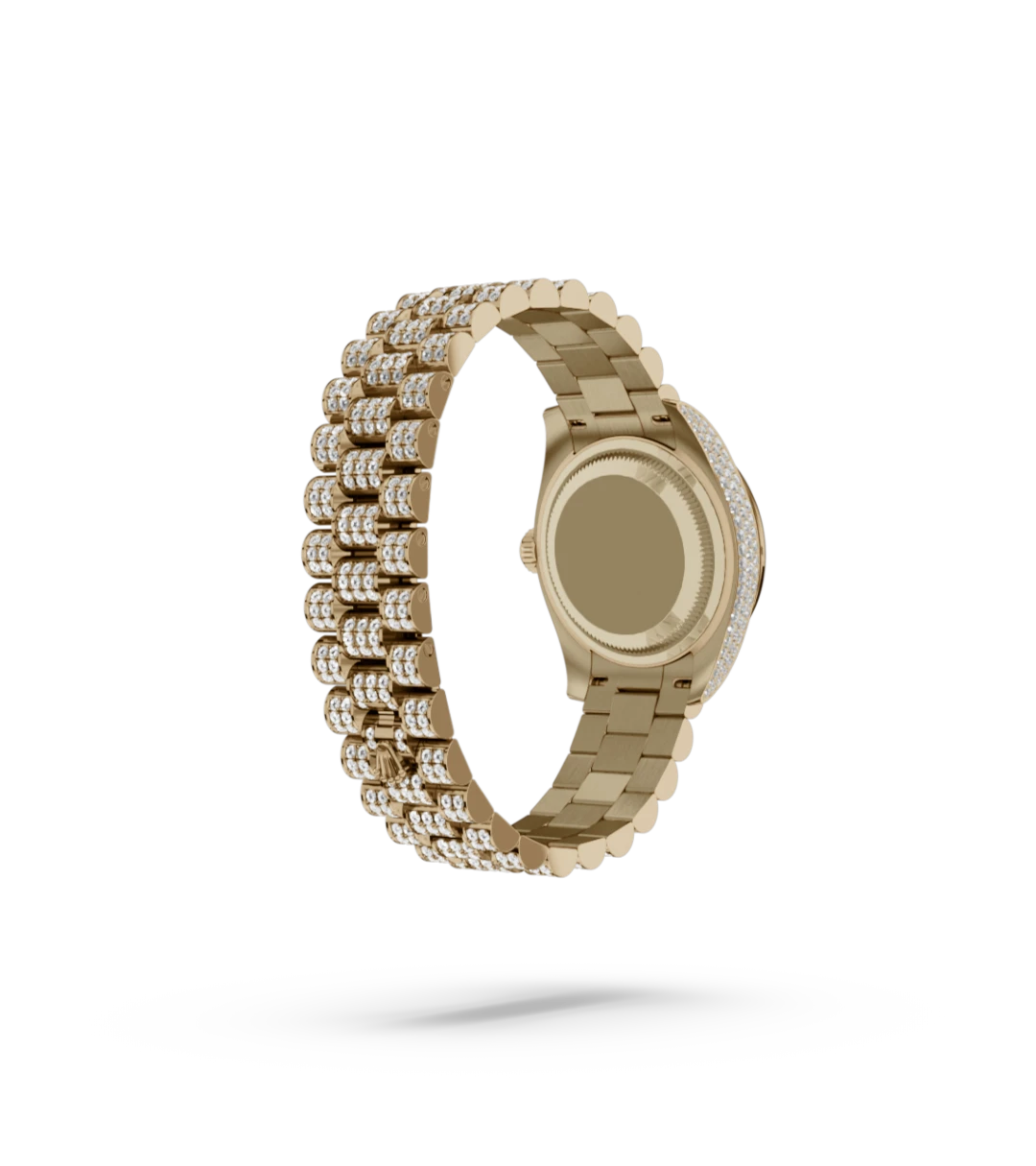 Oyster, 28 mm, yellow gold and diamonds